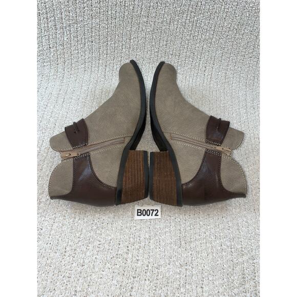 B.O.C. By Born Gemm Women's Beige Zip Up Buckle Bootie Womens Size 9M - Picture 4 of 11